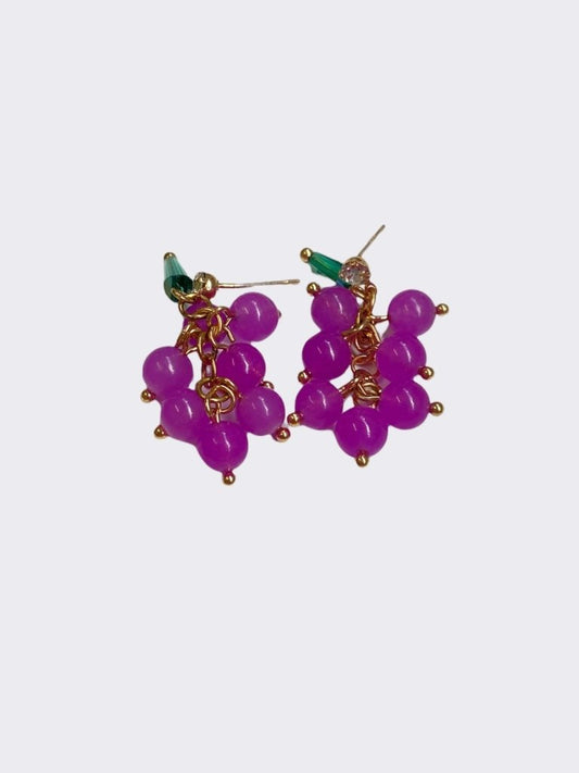 Purple Grape Earrings